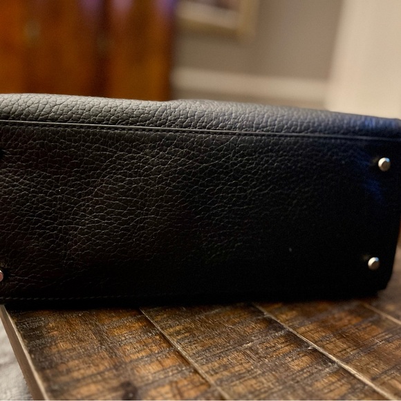 Kate Spade Hayes Street Black Pebbled Leather Tote with Tassel - Picture 4 of 8